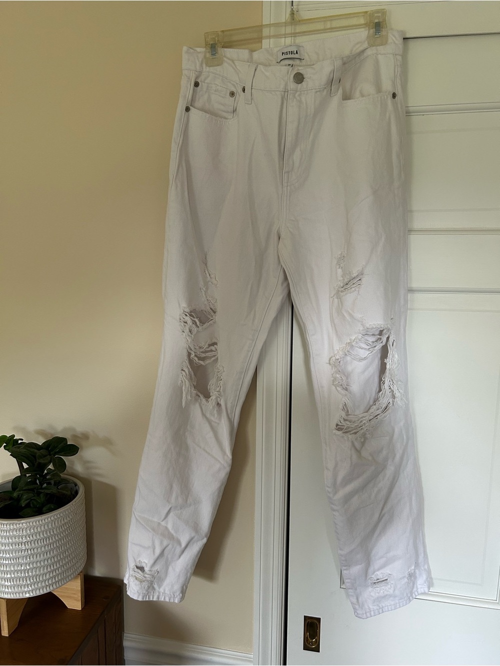 Pistola White Distressed Jeans